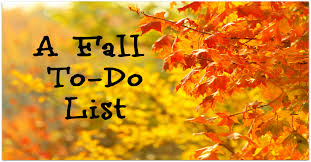 Fall To Do List